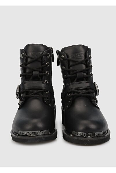 Harley Davidson Becky Siyah Kadın Yağlı Deri Bot 025Z100423