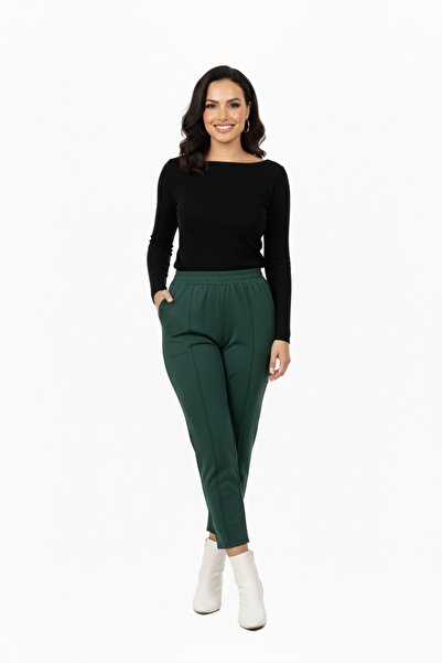 Oppland Pantaloni tricotați Ecrin dublu cu două fire de iarnă pentru femei, c...