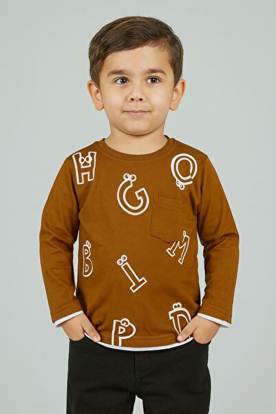 NEWKİDS Harf Baskılı Mevsimlik Erkek Çocuk Sweatshirt