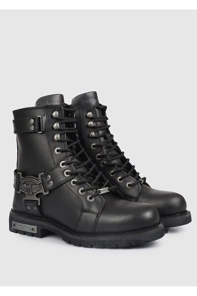 Harley Davidson Charles Black Ανδρικές Δερμάτινες Μπότες 025M100447