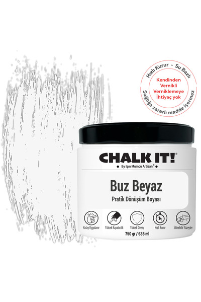 Işın Mumcu Artisan Chalk It Kendinden Vernikli Boya | Buz Beyaz