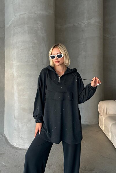 Olcay Prémium szövet kapucnis és Stone Peas melegítőnadrág szett - SMOKE 7984-TK