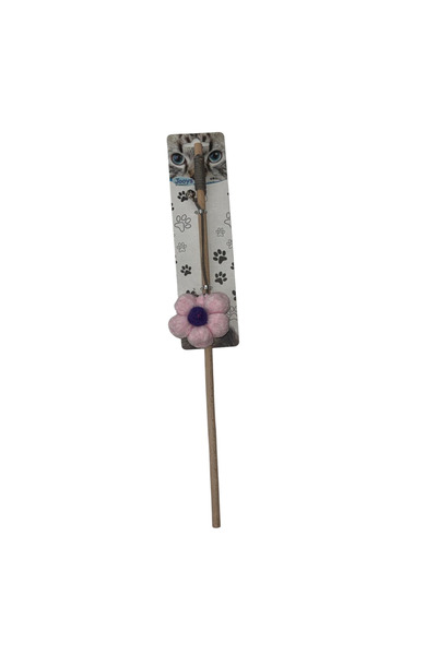 Jooys Velvet Floral Cat Fishing Rod Pink