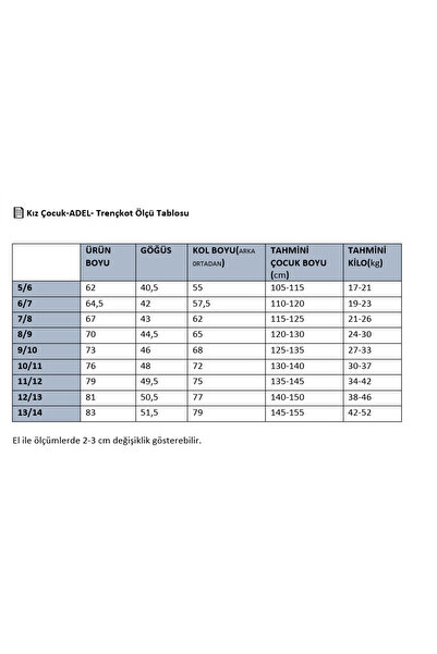 RESSHO Çocuk Unisex Kemerli Su Geçirmez Trençkot