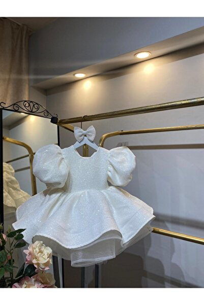 Laresse Balon Kollu Simli Tokalı Kız Çoçuk Abiye Elbise