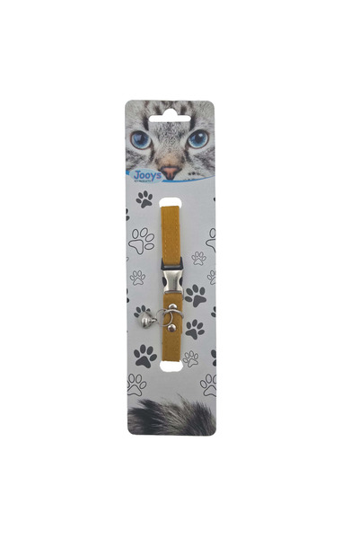 Jooys Velvet Bell Cat Collar Mustard