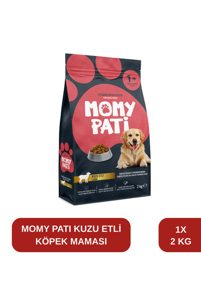 Momy Pati Kuzu Etli Köpek Maması 2 Kg (YETİŞKİN KÖPEKLER İÇİN)