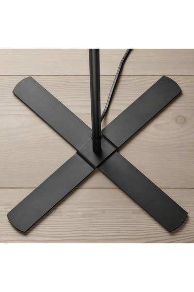 IKEA BARLAST Basic Minimalist Modern Floor Lamp with Shade, Black/White, 150 Centimetres, E27