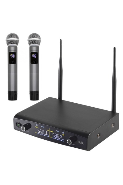 Home Somogyi Elektronic Professional Wireless UHF Microphone Set, 80 m, 2x30 Channels, XLR Output