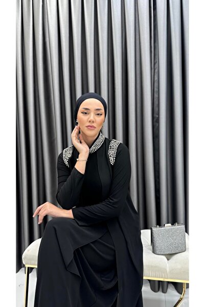 MERVE TESETTÜR PELERİNLİ TAŞLI ABİYE