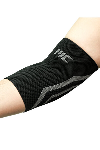 MUSCLECLOTH Elastik Spor Dirseklik Tekli Paket Siyah