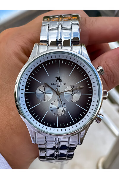 S.POLO موسم جديد فضي اللون حزام معدني للرجال ساعة اليد سوار هدية عيد الأب