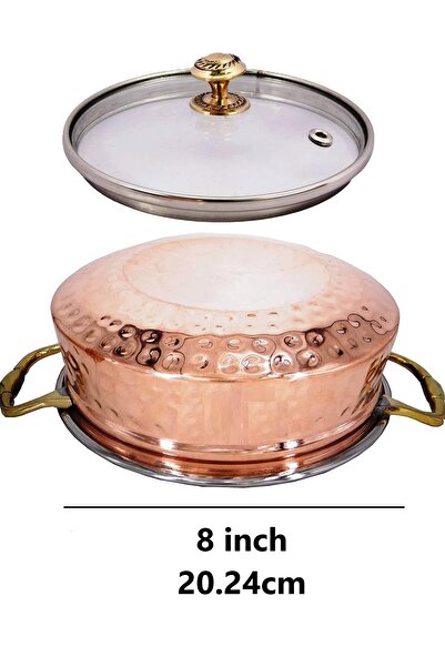 Bin Shihoun Ben Shihon, 2 High Quality Hammered Copper Serving Bowls, 8 Inch