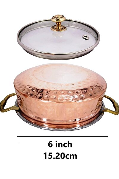 Bin Shihoun Ben Shihon, 2 high-quality hammered copper serving pots, 6 inches