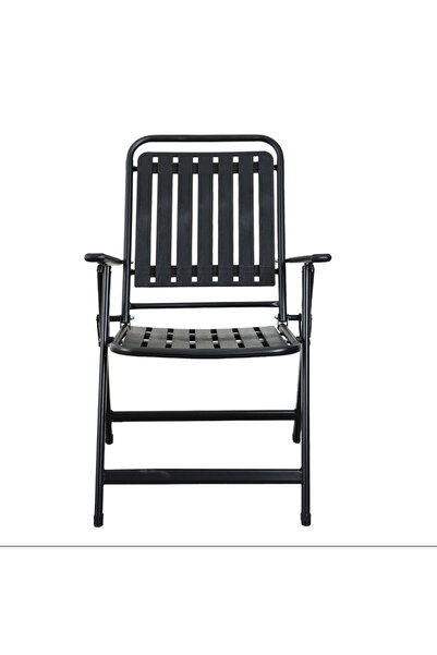 Family Ship Round Garden Table with 2 Chairs – Modern and Comfortable Design in Elegant Black Color