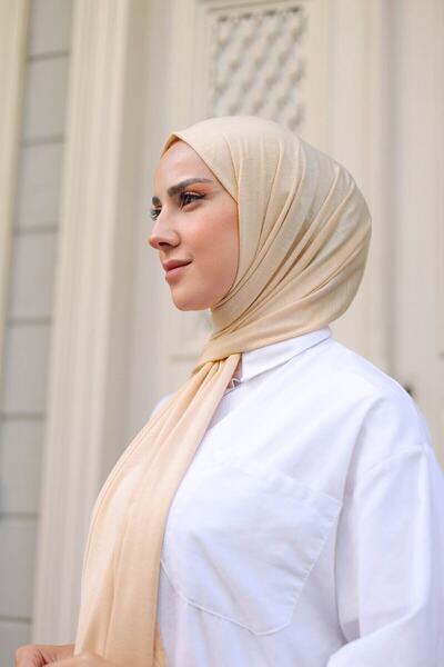 shalby Hijab Combed Shawl Pale Yellow