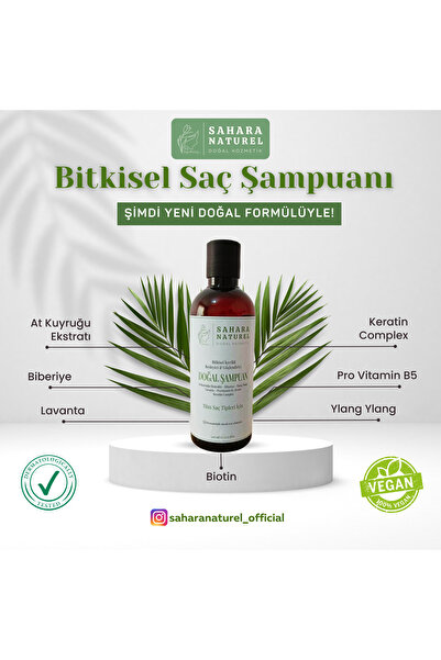 SAHARA NATUREL Bitkisel İçerikli Doğal Şampuan