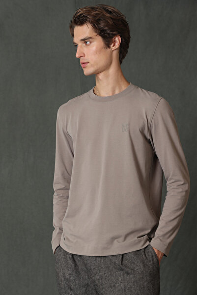 Lufian Men's Long Sleeve Blend T-Shirt - Earth