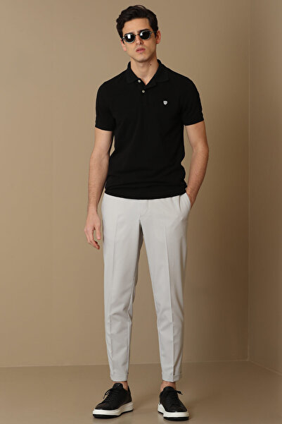 Lufian Ανδρικό μπλουζάκι Laon Sports Polo Neck Μαύρο