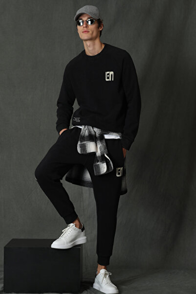 Lufian Owen Erkek Sweatshirt Siyah