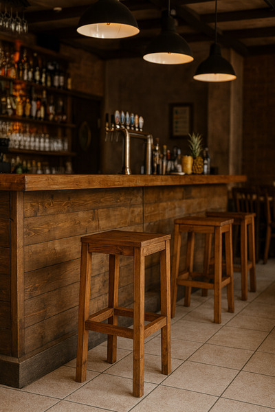 pinoxi Ahşap Bar Taburesi 1 adet