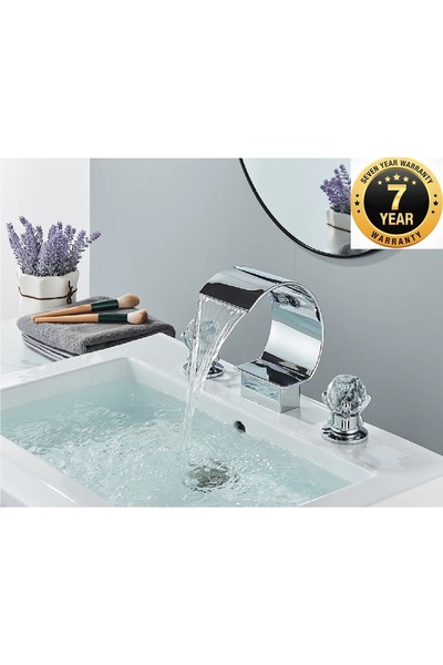 OEM حوض حمام حوض استحمام جاكوزي صنبور مدمج كروم اللون نموذج حجر جديد شلال ضما...