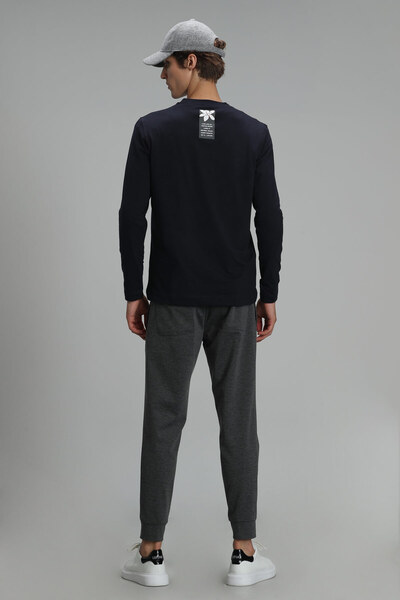 Lufian Ανδρικό μακρυμάνικο μπλουζάκι Blend Navy Blue