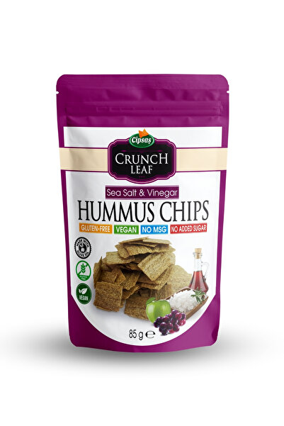 Cipsaş Crunch Leaf Vegan Chickpea Chips with Vinegar and Sea Salt - 85 g Glut...
