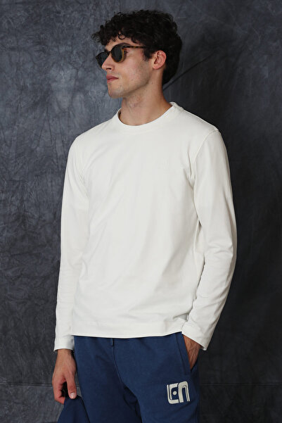 Lufian Blend Men's Long Sleeve T-Shirt Off White