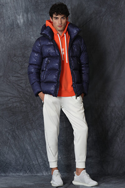 Lufian Pantaloni de trening Glam pentru bărbați alb catifelat