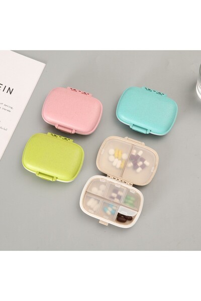 Flippy Medicine Organizer, Plastic, 8 Compartments, 0.1 L, White, Flippy, 11 x 7 cm