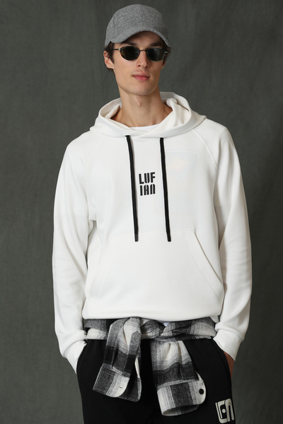 Lufian Ανδρικό φούτερ Hector Off White