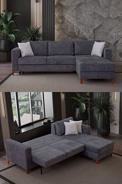 Yakamoz home Deniz Yatak mekanizmalı Modüler Köşe Koltuk Takımı Sağ Köşe