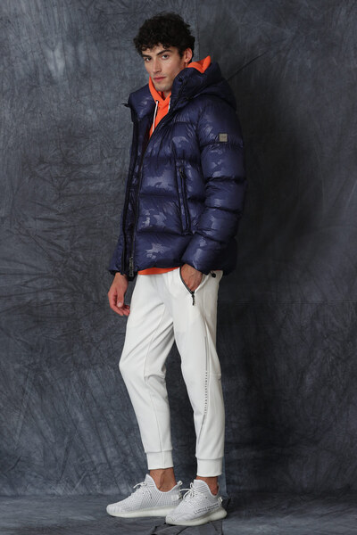 Lufian Pantaloni de trening Glam pentru bărbați alb catifelat