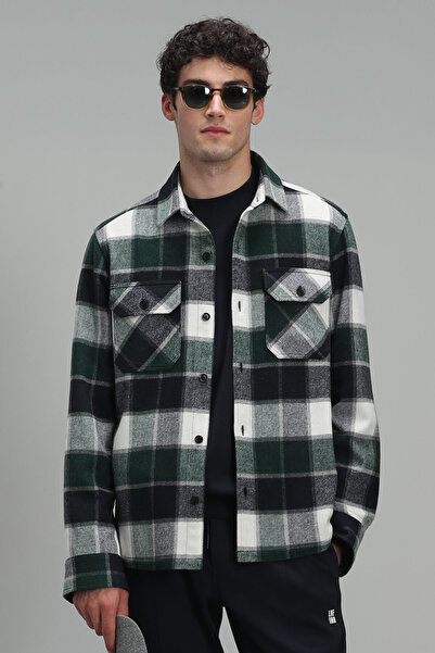 Lufian Flora Чоловіча сорочка Basic Comfort Fit Зелена