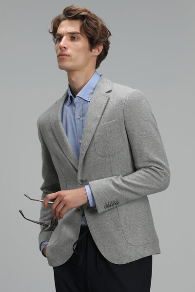 Lufian Erla Sports Men's Blazer Jacket Slim Fit Gray