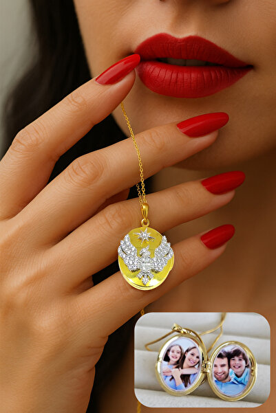 vogutima Kadın Gümüş Kolye - Anka Kuşu Altın Kaplama • Işıklı Kutuda • Sevgil...