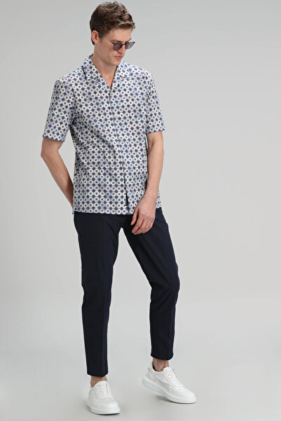 Lufian Opus Erkek Spor Gömlek Resort Fıt Lacivert