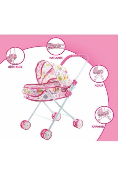 tmtoysandmore Yataklı Metal Puset Bebek Arabası Sağlam Ürün