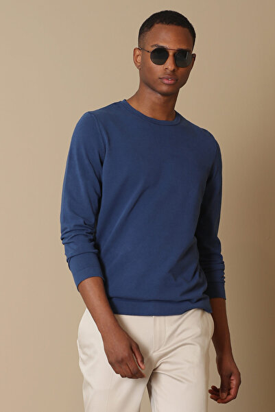 Lufian Pulover Line pentru bărbați, bleumarin