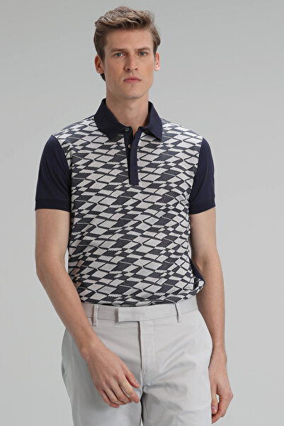 Lufian Brown Smart Erkek Polo Tişört Lacivert