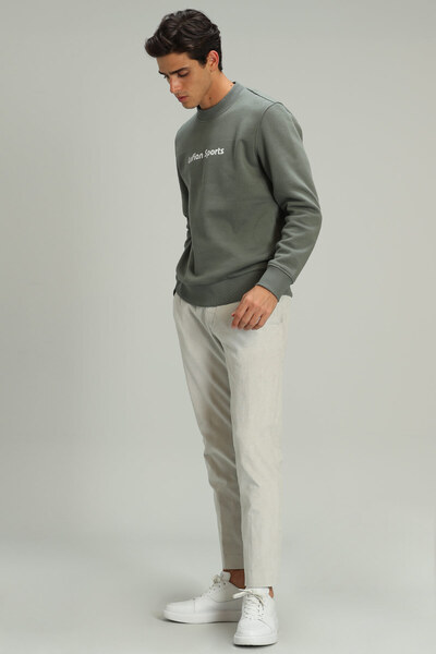 Lufian Sarp Kadife Men's Chino Pants Slim Fit Stone