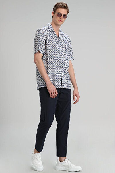 Lufian Opus Erkek Spor Gömlek Resort Fıt Lacivert