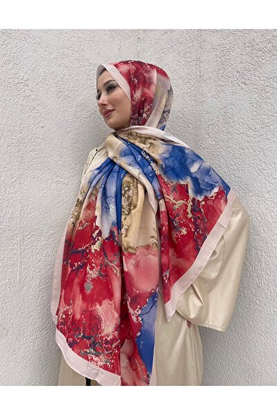 eyandis New Season Lotus Pattern Soft Cotton Comfortable and Elegant Shawl
