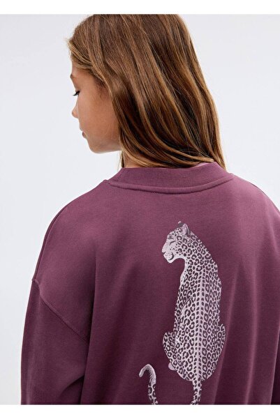 MANGO Kids Desenli pamuklu sweatshirt