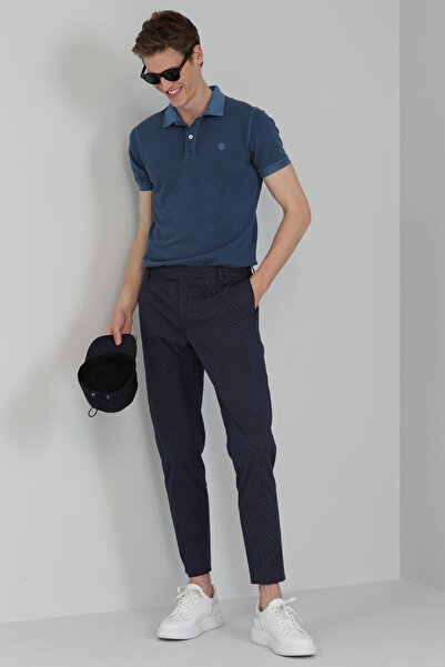 Lufian Ανδρικό μπλουζάκι Vernon Sports Polo Indigo