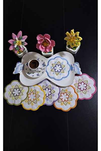 NGR HOME 6 قطع من مناديل كوكتيل القهوة