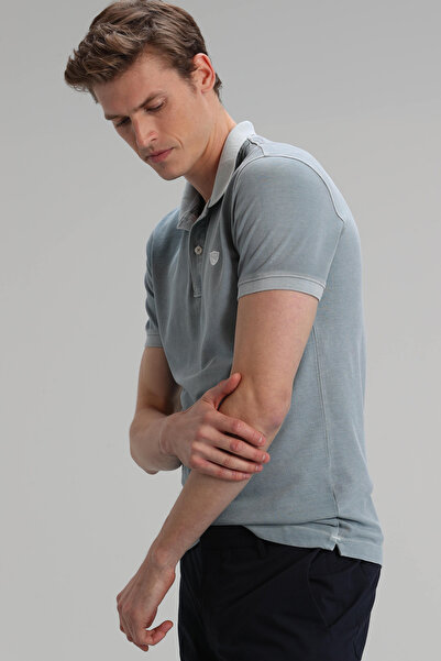 Lufian Ανδρικό μπλουζάκι Vernon Sports Polo μεσαίο μπλε