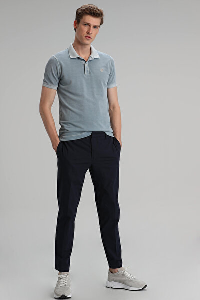 Lufian Ανδρικό μπλουζάκι Vernon Sports Polo μεσαίο μπλε