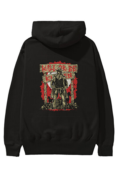 Ankhises Ubij ili budi ubijen 2 Leđa Štampano Crna Oversize kroj Sa kapuljačo...